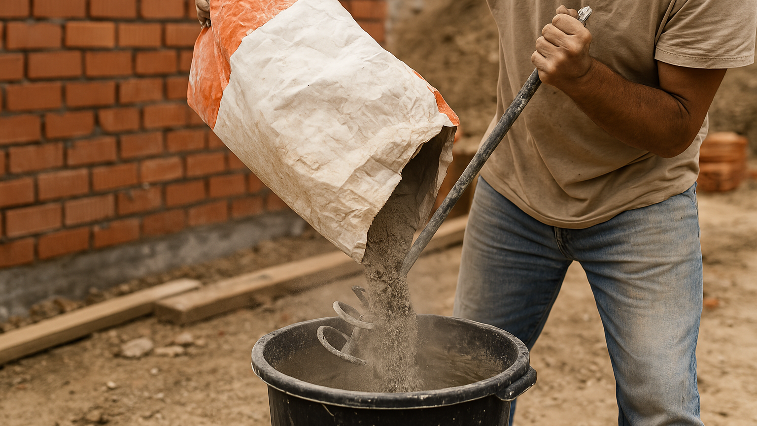 Preparing a cement-based construction mix